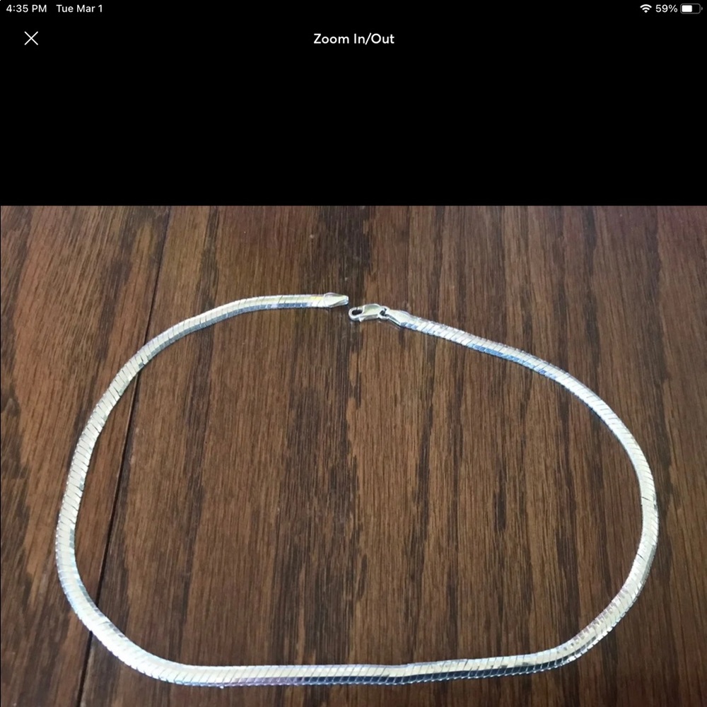 18” Sterling Silver Milor Italy Omega Chain Necklace